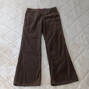 bootcut dark brown corduroy pants